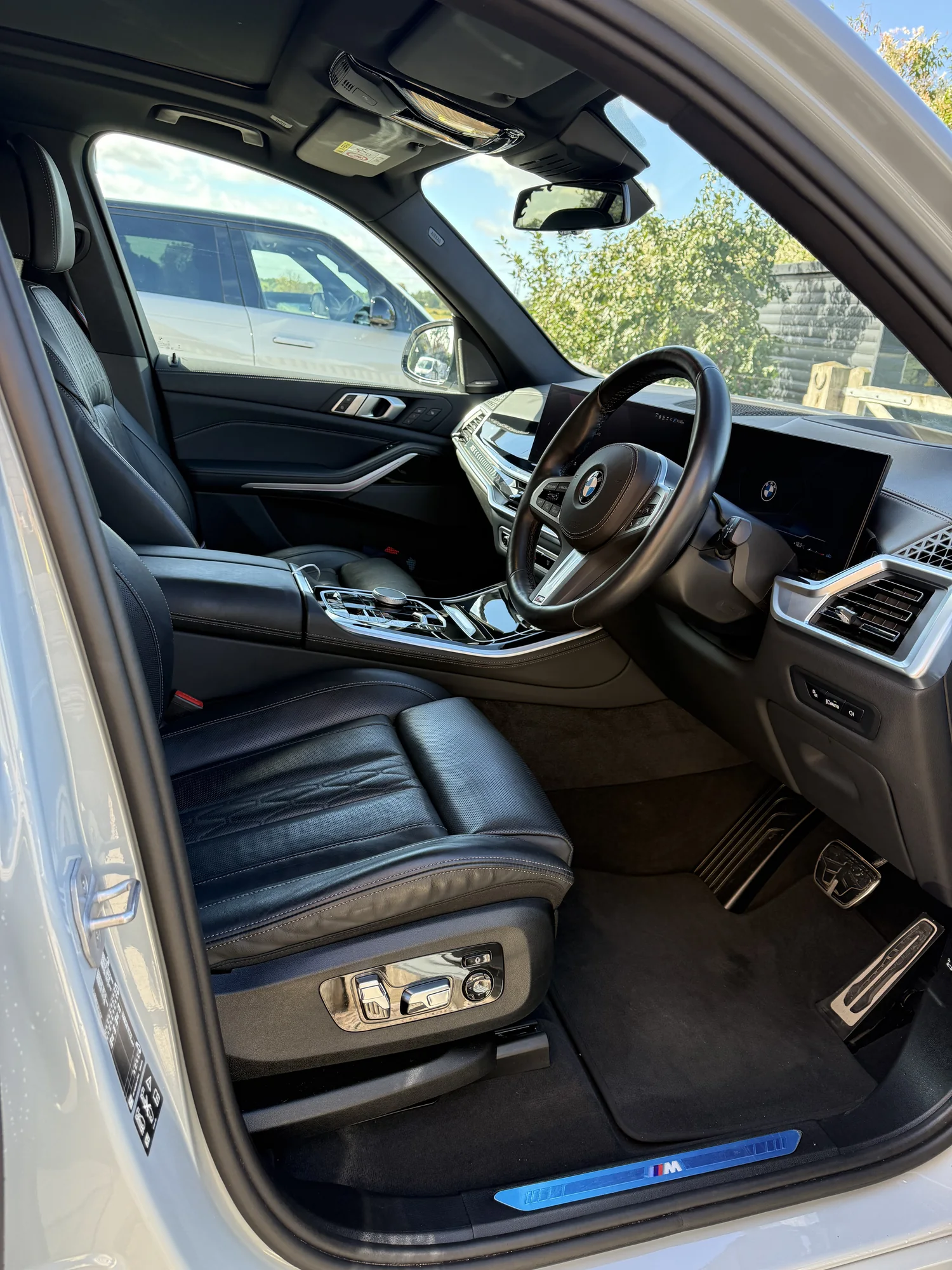 Clean BMW leather interior