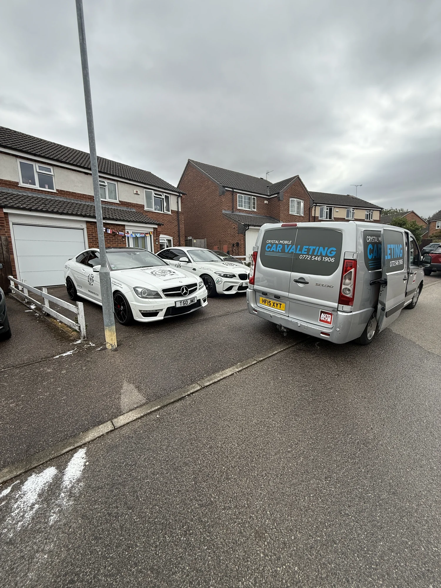 Crystal Mobile Car Valeting van serving vehicles at a customer's location