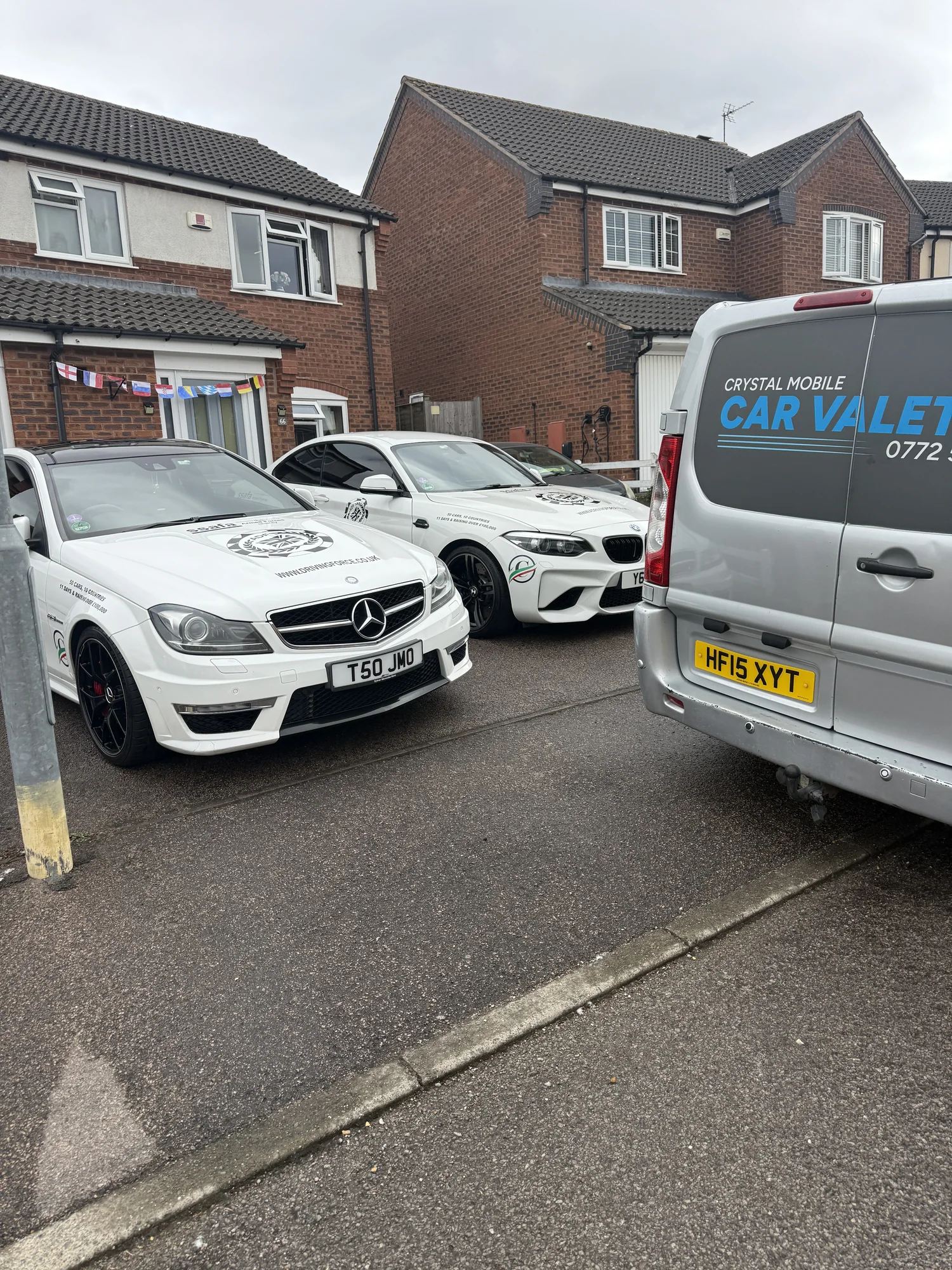 Crystal Mobile Car Valeting van working at a customer's home